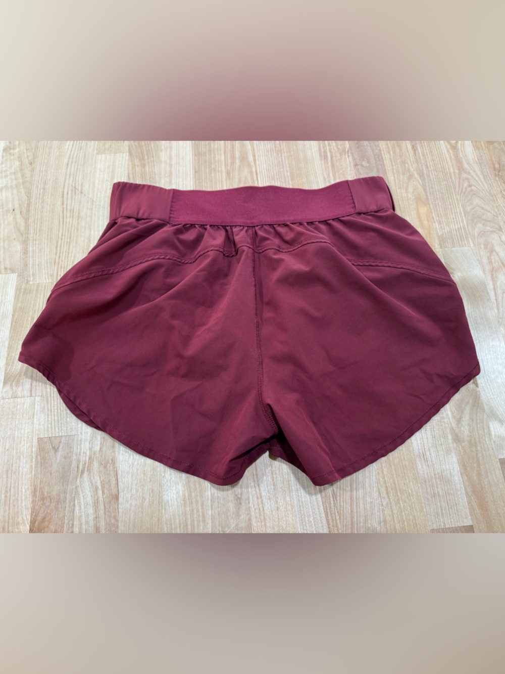 Senita Women’s Maroon Athletic Shorts - Picture 2 of 3